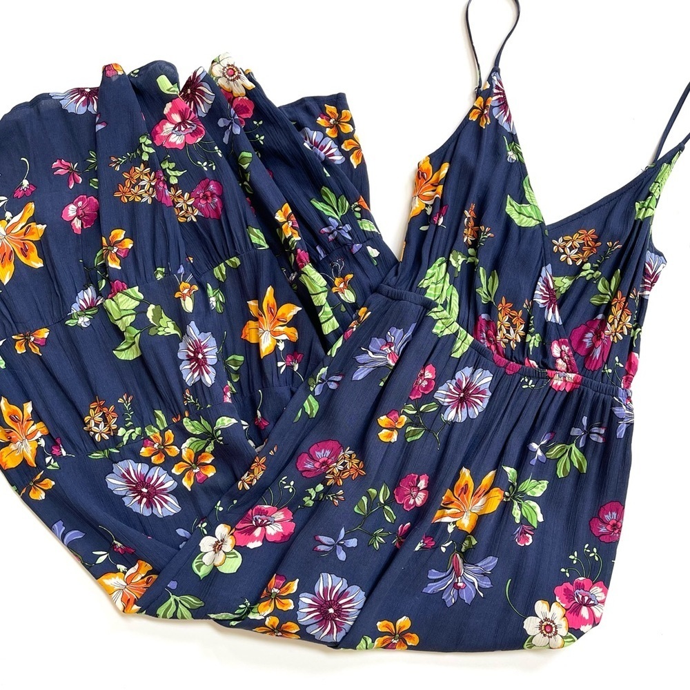 Blue floral maxi dress NWT